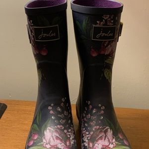 Womens Print MidCalf  rubber rain boit